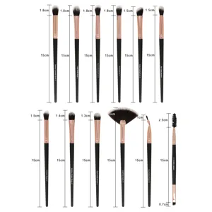 12-piece eye makeup brush set professional soft eyeshadow blending eyeliner brushes