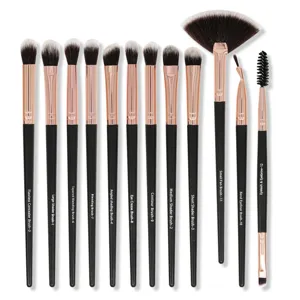 12 Pieces Eye Makeup Brush Set Professional Soft Eyeshadow Blending Eyeliner Makeup Tools