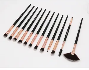 12pcs professional eye makeup brush set, soft synthetic hair eyeshadow blending detail brushes.