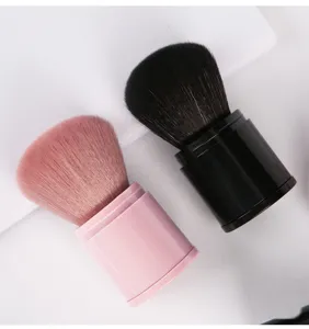 Einziehbare Make-up-Pinsel Details, weiche flauschige Borsten für Puder und Rouge, tragbar.