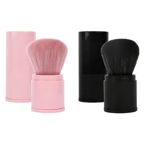 Tragbarer ausziehbarer Make-up-Pinsel mit Koffer weicher Puder Rouge Pinsel Reisezubehör