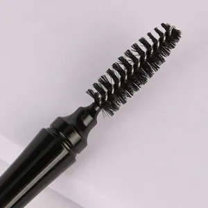 Pinceau à sourcils à double embout avec brosse à cils outil de maquillage portable et précis.