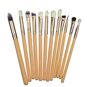 Professional Makeup Brush Set Wood Handle Natural Wool Hair Eyeshadow Blending Smudge Brush Kits Beauty Tool For Women Gift
