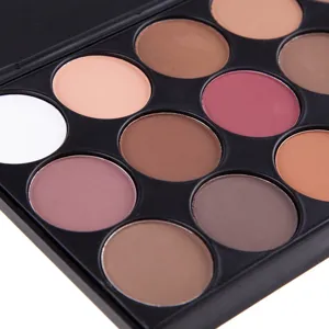 Palette de fards à paupières 15 couleurs mat nude maquillage yeux smokey set cosmétique