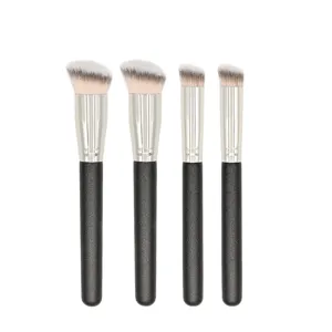 Professionelles abgeschrägtes Pinselset, weiche Make-up Pinsel für Foundation und Concealer.