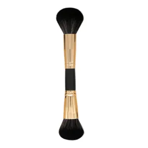 Pinceau de maquillage double embout professionnel pour fond de teint et fard à joues.