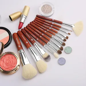 Professionelles 12-teiliges Make-up-Pinsel-Set mit weichem Haar und Holzgriff für ein perfektes Make-up.