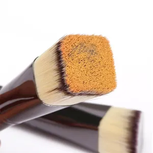 Professioneller Flacher Schräger Foundation Pinsel Holzgriff Synthetische Borsten Concealer Make-up Pinsel Für Flüssig Creme BB Cream Gesicht Kosmetik Werkzeug