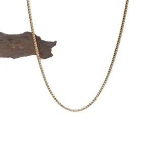 Gold stainless steel rhinestone tennis necklace for women sparkling crystal choker jewelry main