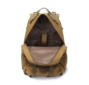 Tactical backpack outdoor travel large capacity hiking rucksack detail view interior pocket