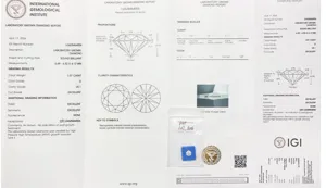 Certificato Diamante Coltivato in Laboratorio IGI 1.07 Carati D VS1 Rapporto Pietra Preziosa