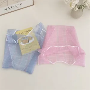 Transparante organza ruitjes tote bag, lichte shopping handtas, vest stijl polstas.