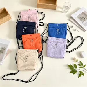 Nylon Mini Umhängetasche Dopamin Stil lässige Handy Tasche süße bunte Freizeittasche