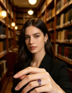 Zarter S925 Sterling Silber Amethyst Ring mit filigranem Blattdesign, elegantes Damenschmuck.