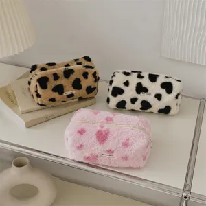 Pluche hart make-up tas grote capaciteit etui reistas cosmetische organizer etui
