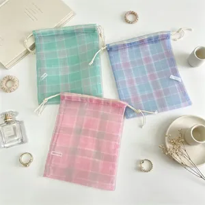 Translucent Organza Karos Kordelzug Beutel Schmuck Staubschutz Geschenk Verpackung