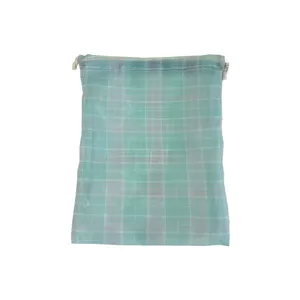 Organza karierter Kordelzugbeutel, transparenter Netz Staubbeutel für Schmuck Geschenke.