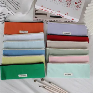 Bunte Nylon Reißverschluss Make-up Pinsel Tasche tragbar Lidschatten Stiftetui.