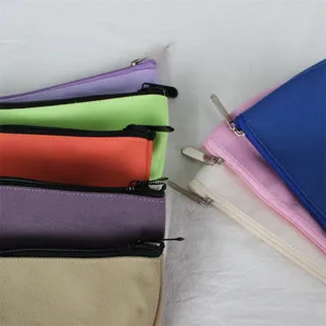 Bunte Segeltuch Stiftetasche mit Reissverschluss, DIY Make-up Kosmetiktasche Aufbewahrungstasche.