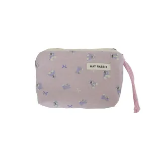 Süße Bären Druck Münztasche mit rosa Kordel mini tragbare Kosmetiktasche für Damen Aufbewahrung
