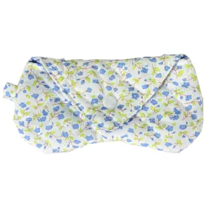 Korean style fresh floral fabric glasses case portable cute protective storage pouch bag