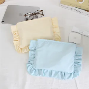 Koreanischer Stil Rüschen Kosmetiktasche Nylon wasserdichte Reise Waschbeutel Aufbewahrung