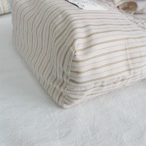 Sac a main cordon toile raye portable sac de rangement de loisirs vue detail fourre tout.