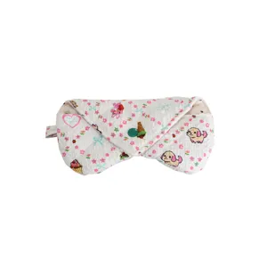 Soft quilted cotton glasses case cute puppy print portable anti-scratch sunglasses pouch