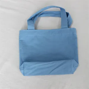 Solid color nylon small tote bag lightweight waterproof handbag daily minimalist style.