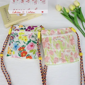Blumen Segeltuch Umhaengetasche Damen Student vielseitige Mini Schultertasche neu