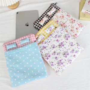 Cute quilted tablet sleeve case bed shaped fluffy laptop inner bag aesthetic cute protective cover