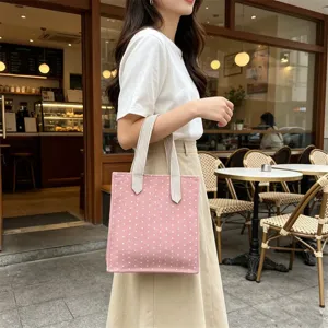 Borsa Tote in Tela Stampa Stelle Stile Coreano Semplice Versatile Mini Borsa a Mano per Donna Artistica Niche Tote