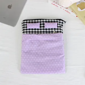 Cute bed shaped quilted tablet sleeve soft padded laptop bag cute case aesthetic organizer