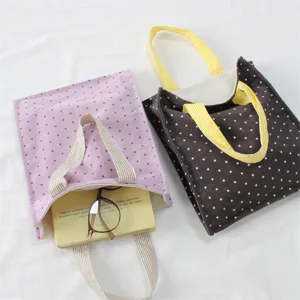Borsa tote mini in tela con stampa a stelle stile coreano borsa a mano casual quotidiana