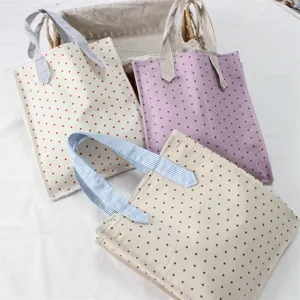 Borsa tote in tela con stampa a stelle stile coreano minimalista casual mini borsetta
