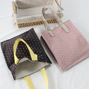 Borsa shopper in tela con stampa di stelle minimalista, graziosa borsa a mano e mini borsa.