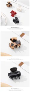 Small resin hair claw clips set, cute mini hair accessories for women styling and half up dos.