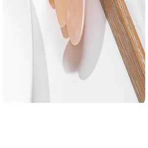Azetat Pilz Haarspange Detailansicht, süßes pfirsichfarbenes Haaraccessoire für Damen.