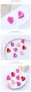 Set de pinces à cheveux cœur pailleté, petites pinces mignonnes couleur gelée pour femmes filles.