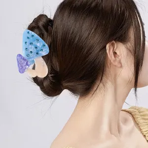 Strass Pilz Haarklammer, süßes Acetat Haaraccessoire für Frauen zum Stylen der Haare.