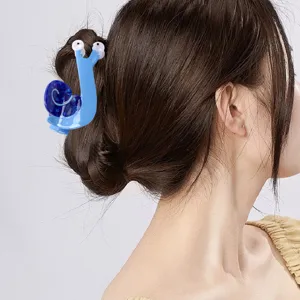 Kreative Cartoon Schnecke Acetat Haarklammer, süße blaue Haarklammer für Frauen Mädchen
