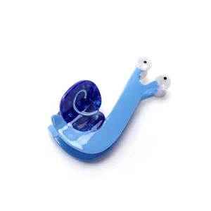 Blauer Schnecken Acetat Haarklammer süßer Cartoon Haargreifer modisches Haarstyling Accessoire