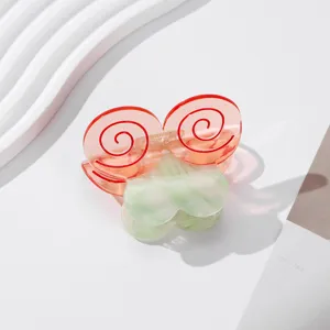 Süße rot-grüne Acetat Haarklammer, niedlicher Ballon Hai-Clip für Damen Frisurendekoration.