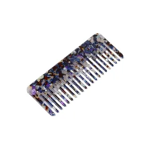 Blau lila Schildpatt Haarkamm antistatischer Acetat Haarstyling Werkzeug für den Alltag