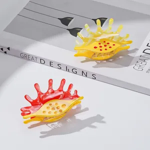 Pinza de Acetato para el Cabello con Forma de Coral Marino para Mujer Accesorios de Calidad Hechos a Mano Estilo Elegante Océano