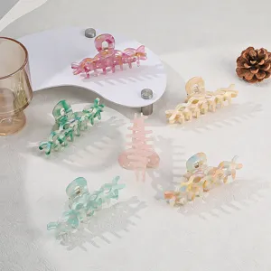 Dolce Dolce Pinza per Capelli in Acetato Elegante Intagliato Motivo Marmo Geometrico Copricapo da Donna Accessori per lo Styling Quotidiano