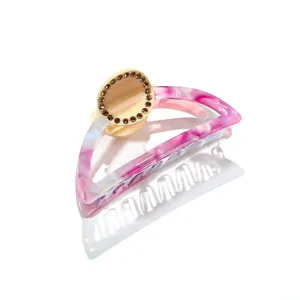 Elegante Acetat Haarklammer mit Strass, Bogen Design für Damen Hochsteckfrisuren Stil.