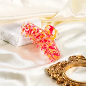 Haarklammer Aus Acryl Mit Marmormuster Harz Haarklemme Für Damen Elegante Haarstyling-Accessoires Täglicher Haarschmuck