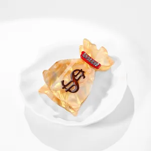 Elegante Acetat Geldbeutel Haarklammer mit funkelnden Strassdetails für Alltag und Party.