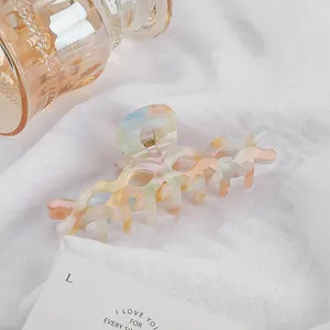 Molla per capelli in acetato dolce coreana multicolore marmorizzata accessorio elegante